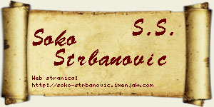 Soko Štrbanović vizit kartica